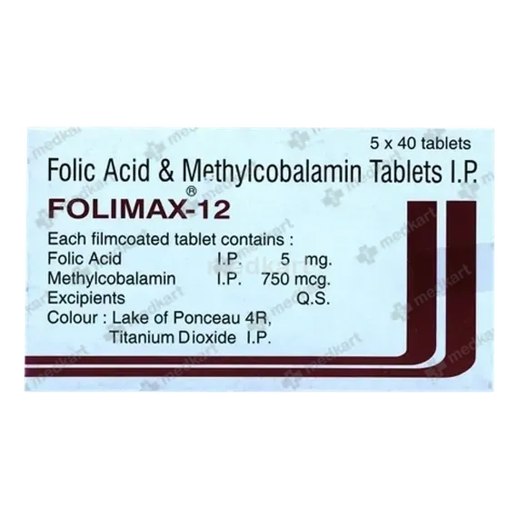 folimax 12mg tablet 10's
